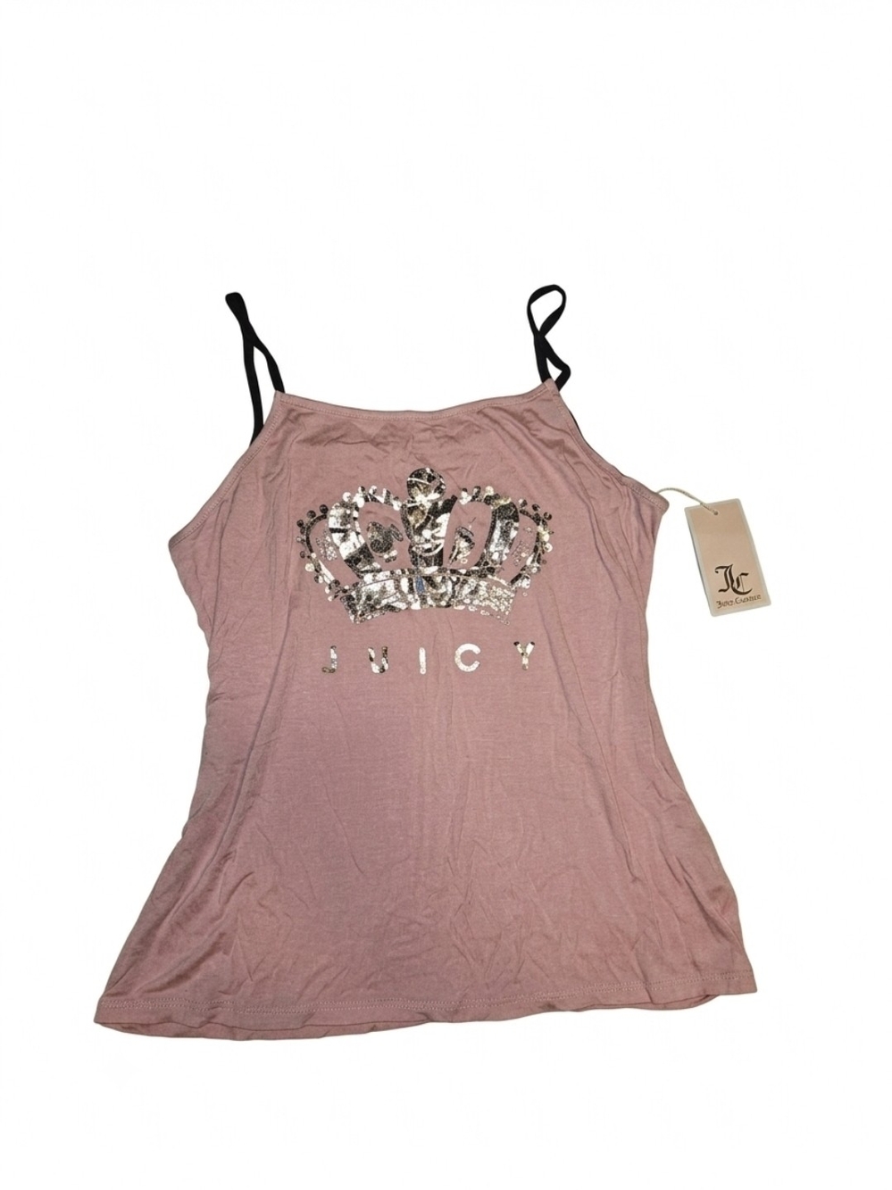 NWT Juicy Couture Foil Crown Cami Top - Cabana Pink (Size S)